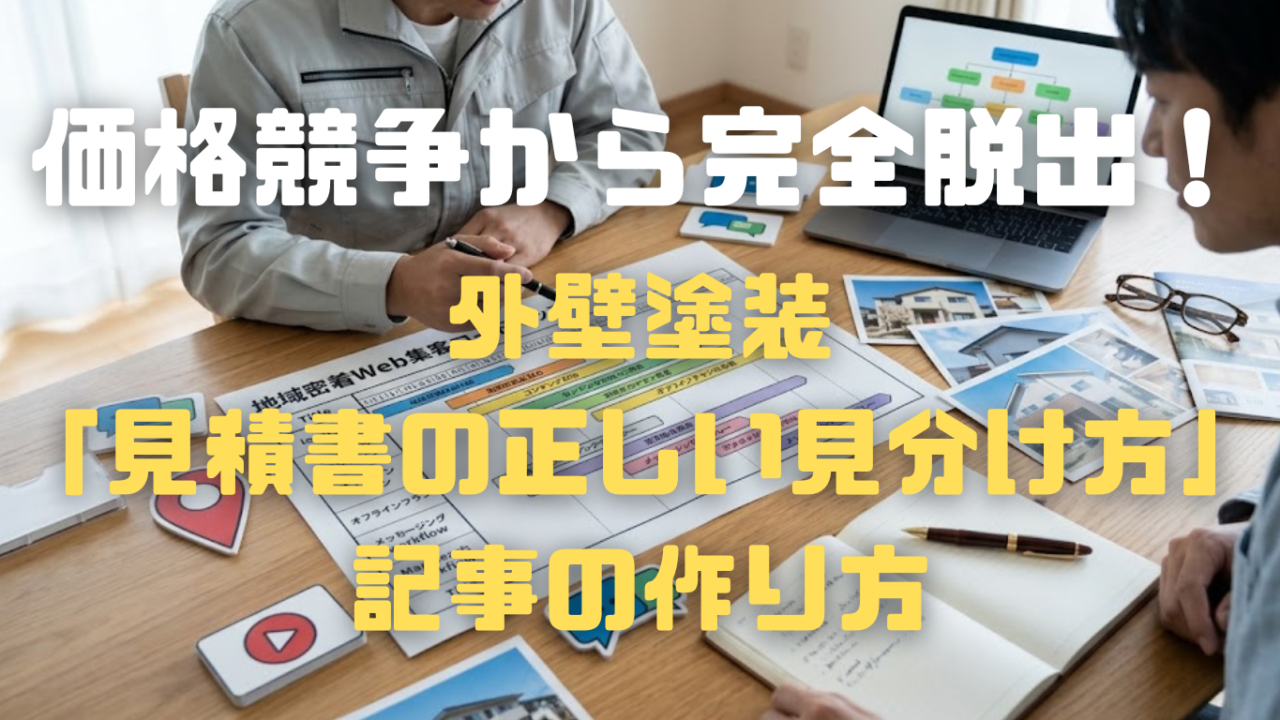 外壁塗装「見積書の正しい見分け方」記事の作り方