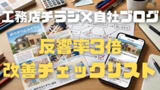 チラシ反響が落ちた工務店必見！ポスティングと自社ブログを連動させて反響率を底上げする改善チェックリスト